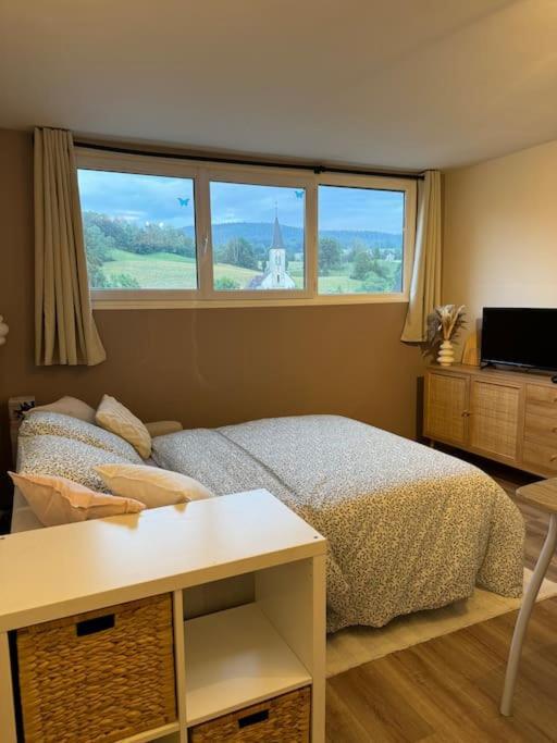 Studio Cosy Au Coeur Du Haut-Jura Foncine-le-Bas Bagian luar foto
